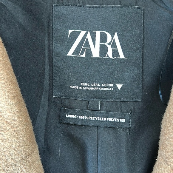 Zara Tan Trench Coat Minimalist Design - Picture 2 of 2